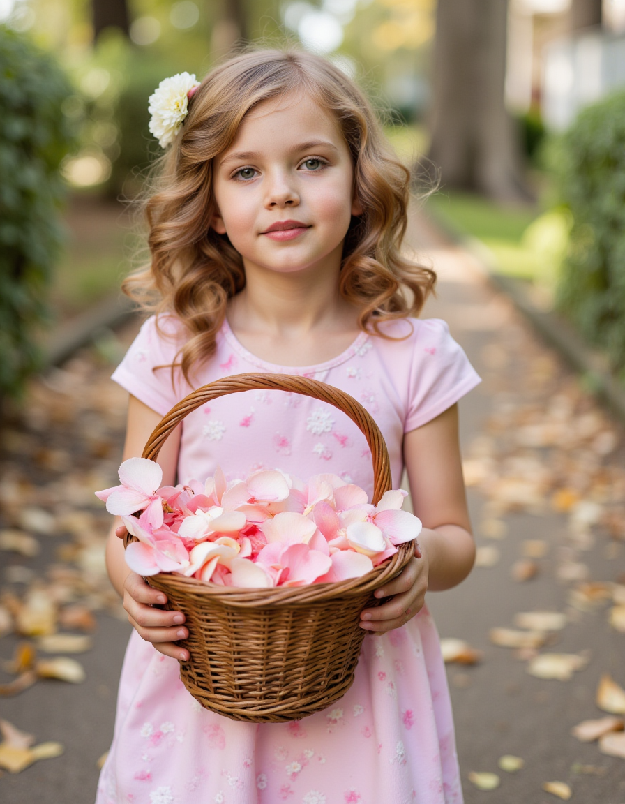 Silk Flower Girl Dresses with Basket of Petals Accessory: A Timeless Wedding Tradition