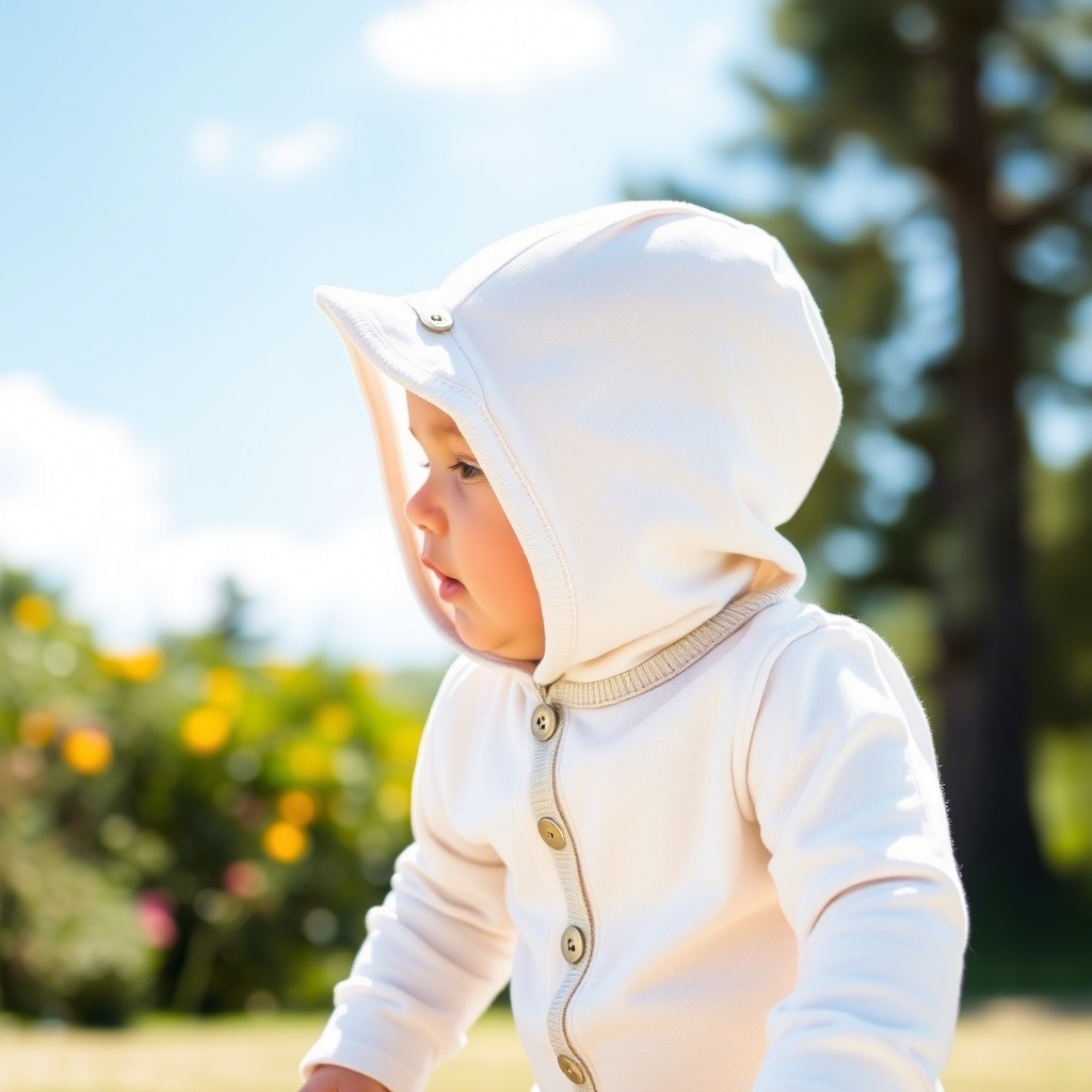 GOTS-Certified Organic Onesies with Sun Protection Hoods: A Healthy Choice for Your Baby