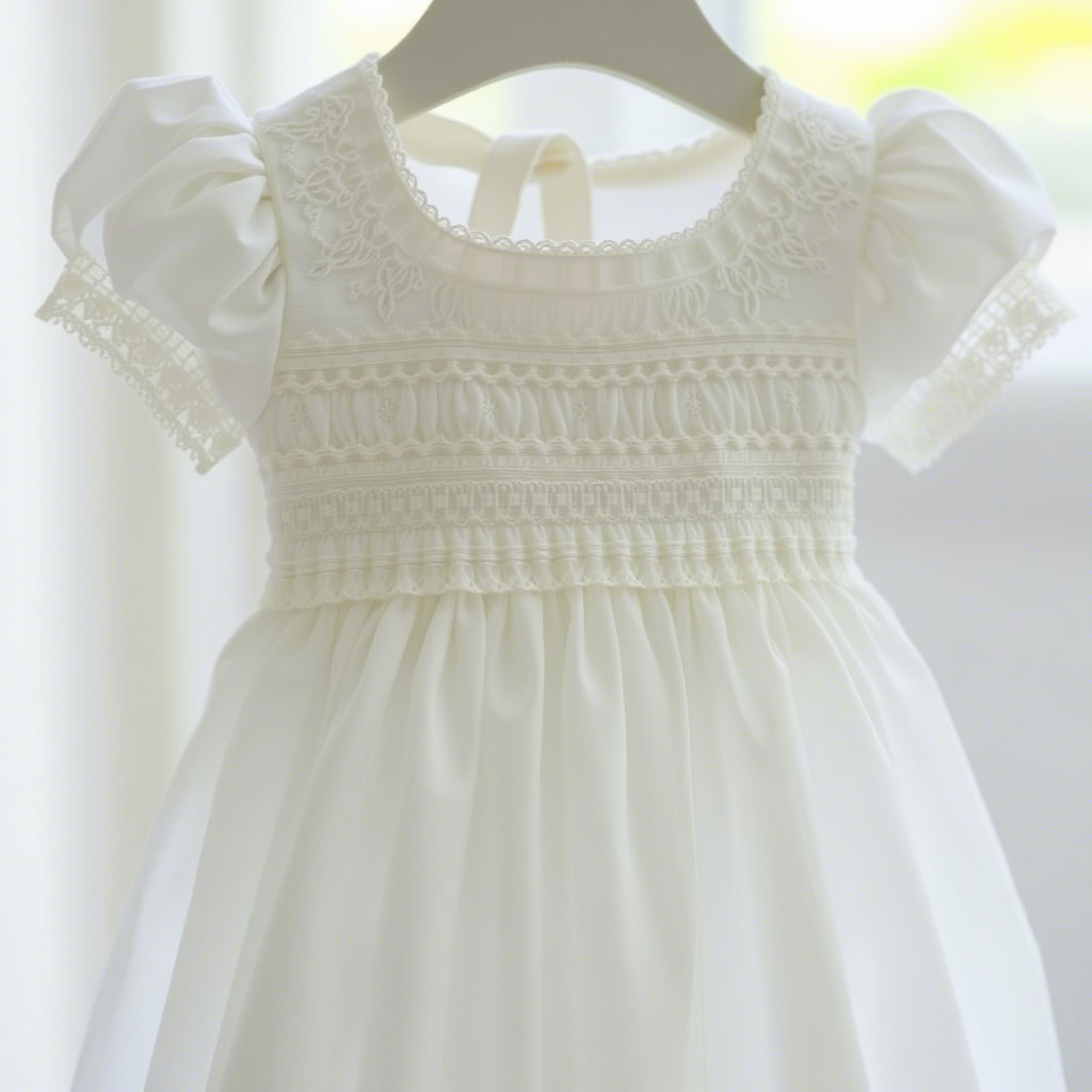 Christening Gowns with Heirloom-Quality Hand-Smocked Bodices