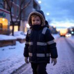 Insulated Kids Winter Clothing with Reflective Stripes for Safety