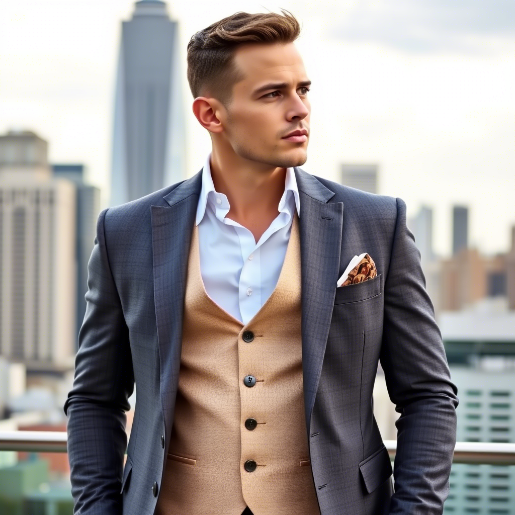 Convertible 3-Piece Suits with Detachable Vest for Versatile Styling