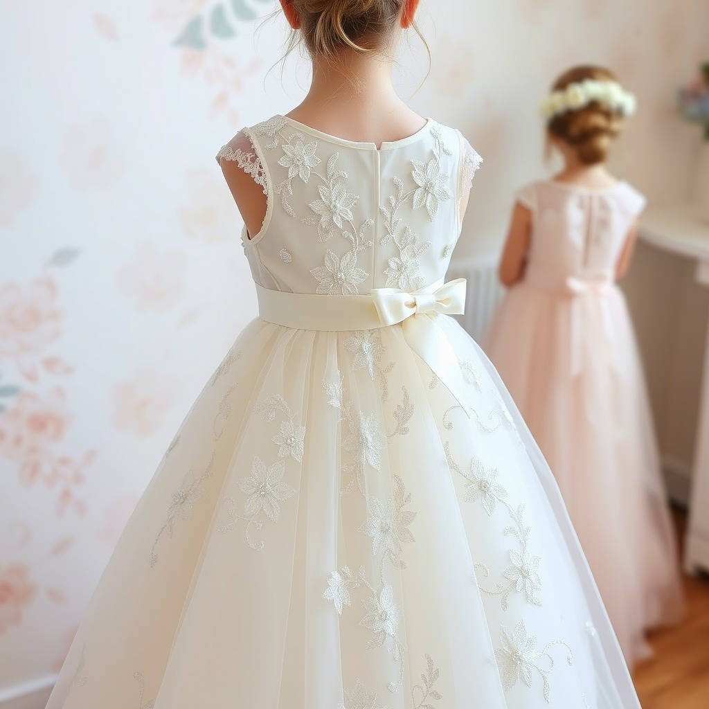 Crystal-Embroidered Flower Girl Dresses Matching 2024 Bridal Trends