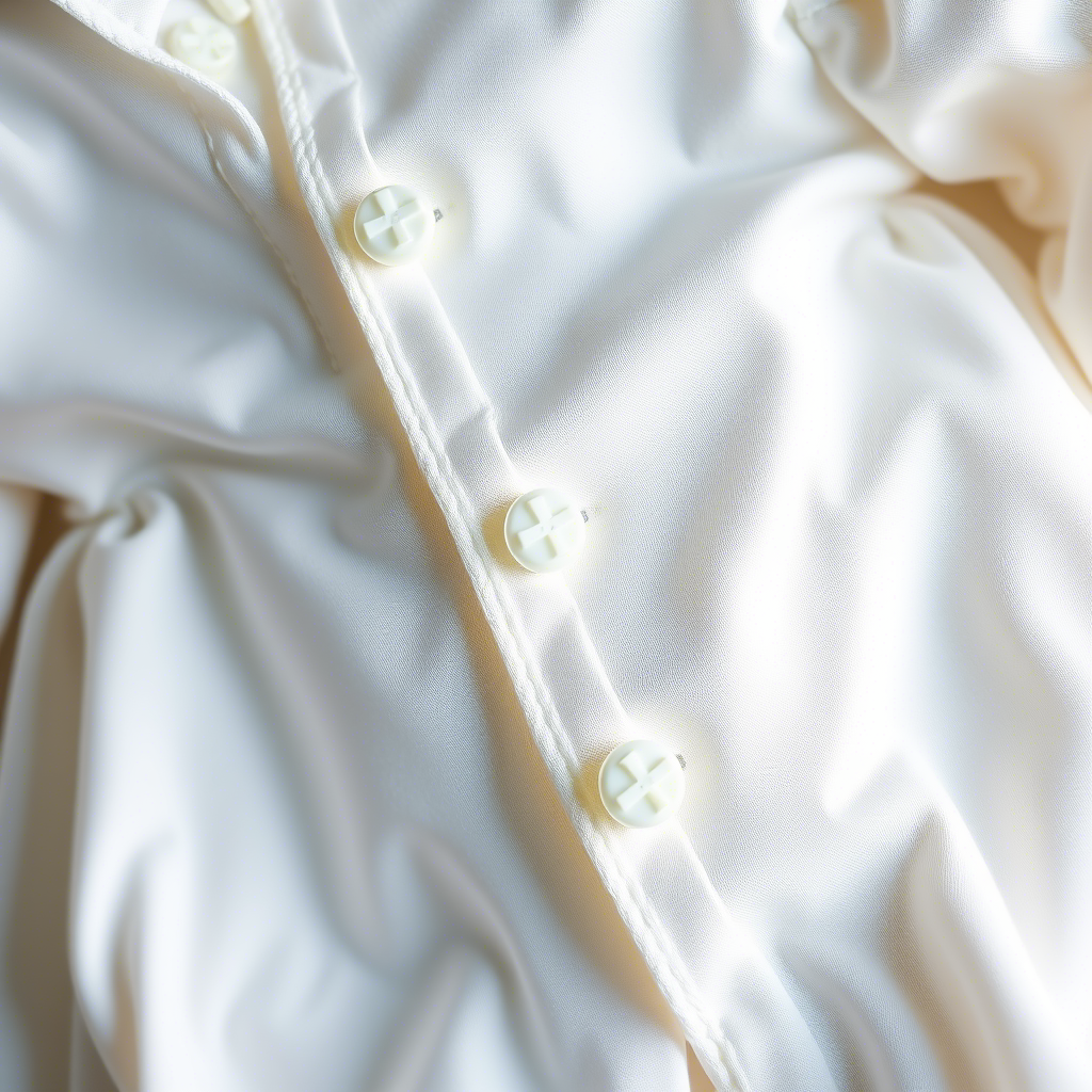 Vintage-inspired christening attire for infant boy featuring silver cross buttons and soft folds