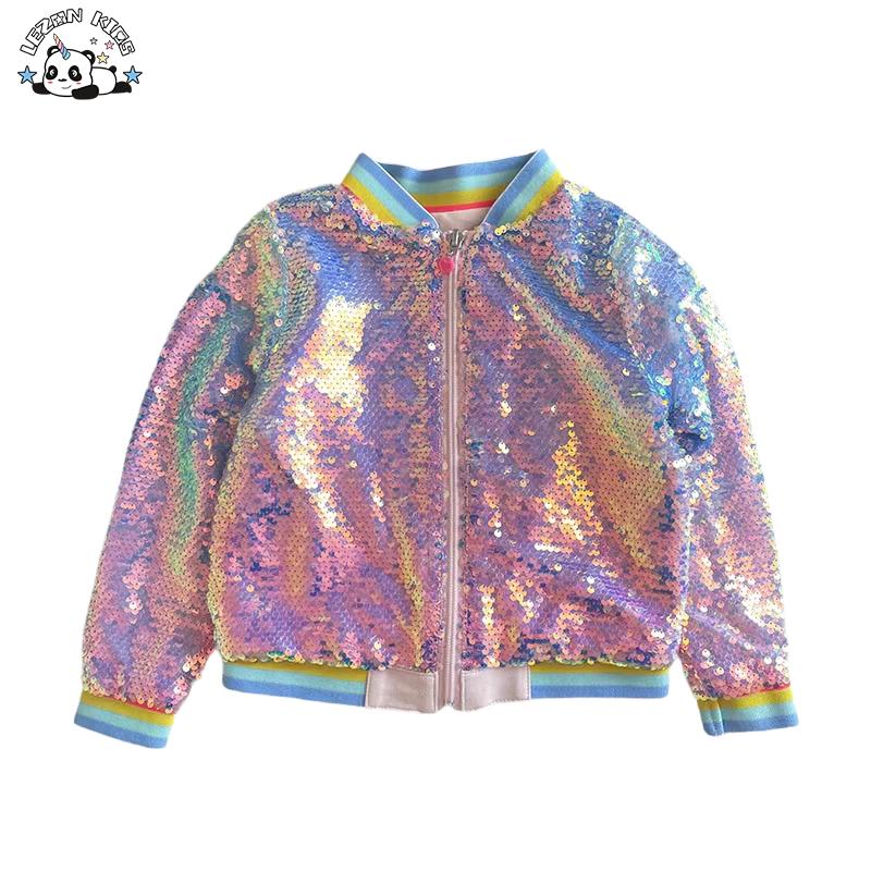 Customized Children Gradient Sequin Jacket