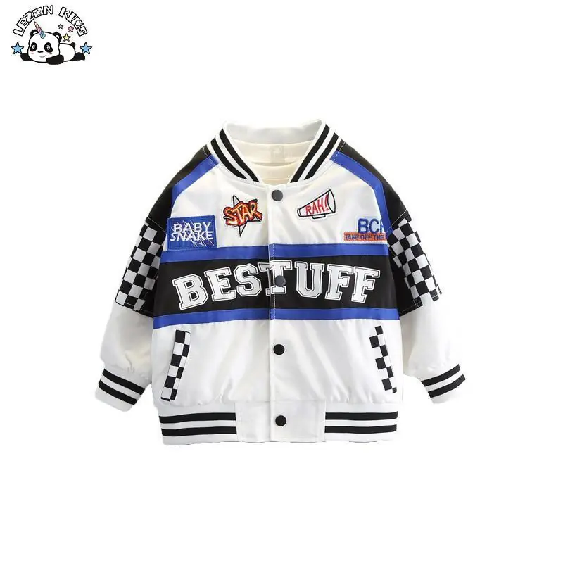 Boys’ Autumn Coat Casual Top Children’s Spring and Autumn Dress Plaid Sports Jacket Trendy Cool 2022 New Baseball