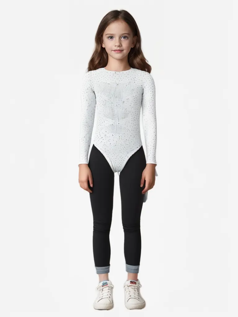 Girls’ Beaded Fitted Backless Long T – shirt
