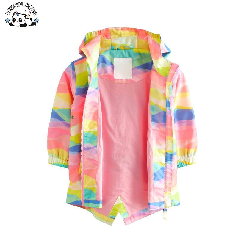 Customizable OEM Stylish Kids Water Resistant Colorful Printed Zipper Jacket Cargo Jacket for Girls