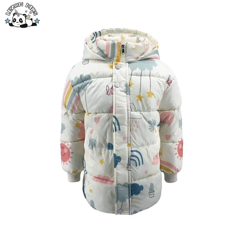 Customizable Thick Padded Warm Down Coat Girls Winter Jacket Toddlers Teenagers Baby Girls Fashion Outerwear