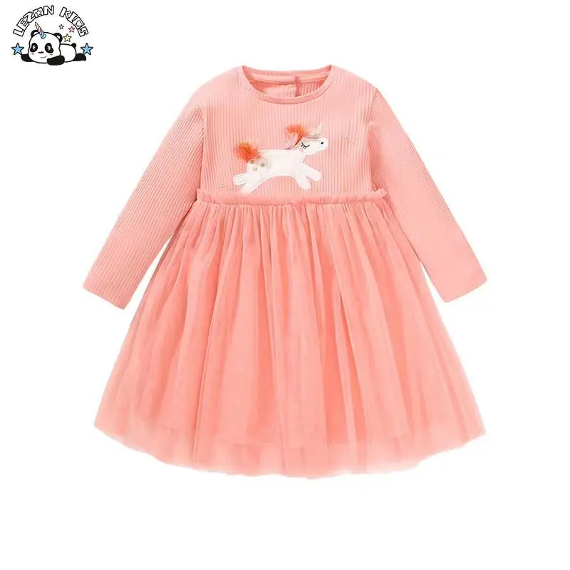 Customizable Directly Sell Spring Long Sleeve Sweet Smocked Frocks Kids Dresses