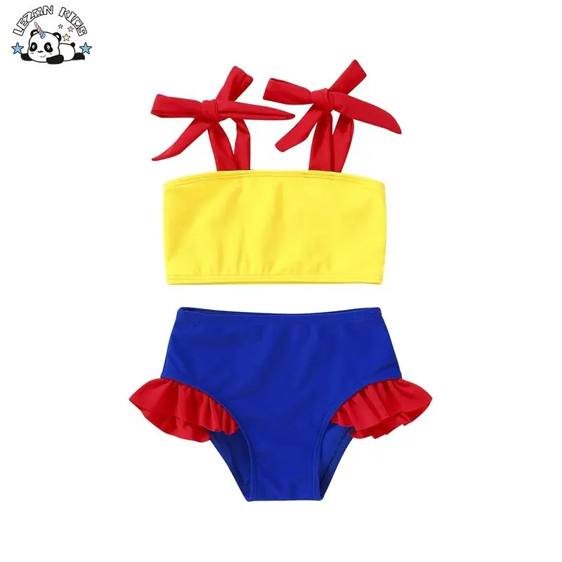 Custom Design Quick Dry Girls Colorblock Swimsuit