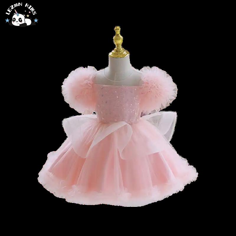 Factory Sale Children Clothes Kids Clothing Girls Dresses Sequined Princess Puff Dresses