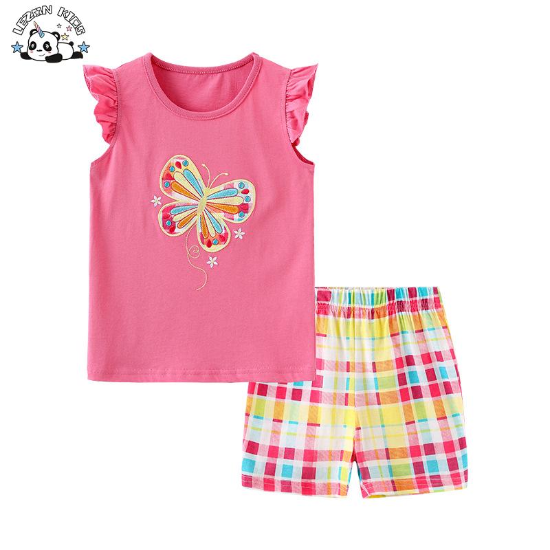 Custom Little Girl Kids Summer Clothing Sets