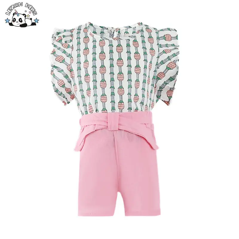 Wholesale Children’s Clothing Sleeveless Pineapple Pattern Children’s Clothing Girls Baby Clothes