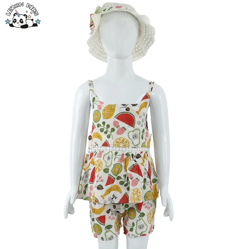 Floral Strap Tops Shorts Outfits Baby Girls Summer Clothes