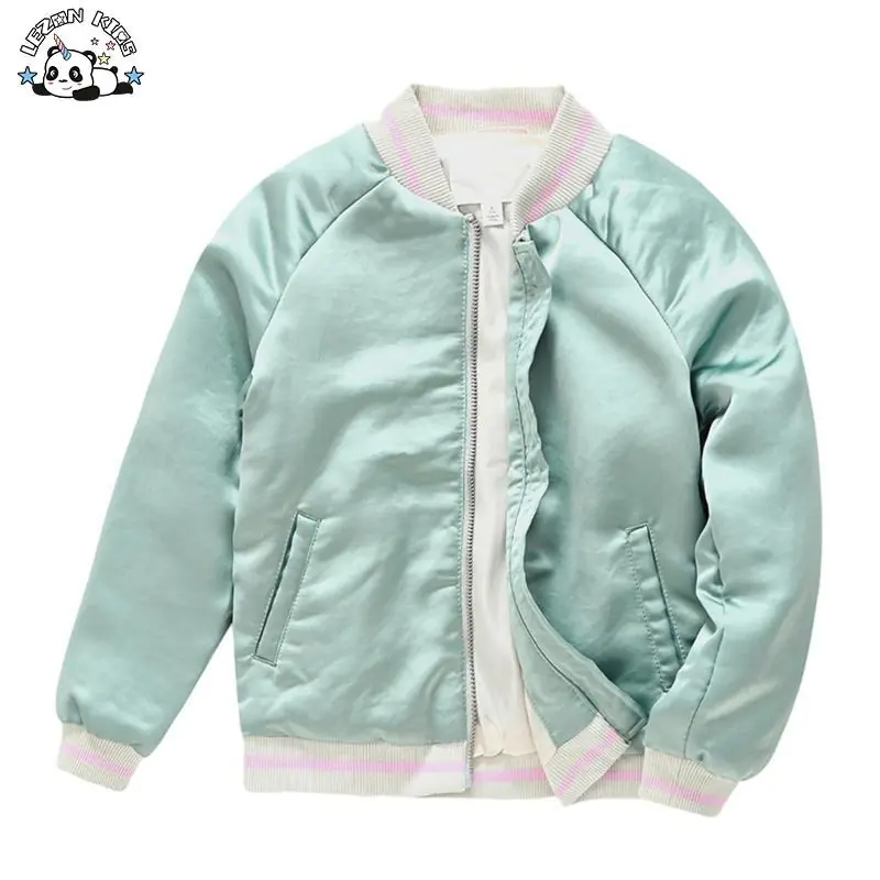 Customizable Metallic PU Butterfly Varsity Kids Jacket Coat