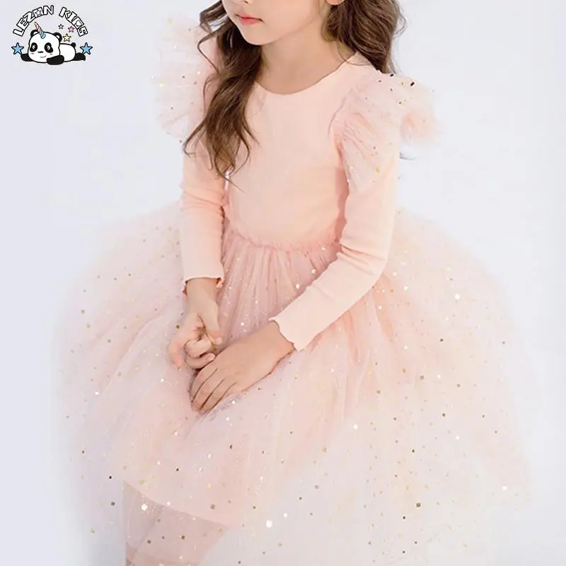 2024 New Arrival Spring Autumn Kids Luxury Frocks Princess Tulle Dress