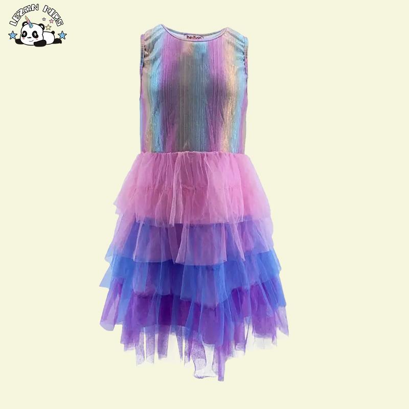 Girls’ Dress Summer New Style Little Girls’ Children’s Gauze Princess Cake Skirt Fantasy Poncho Dress for Children