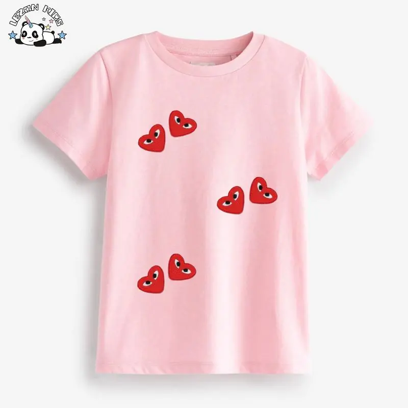 Custom Kids Clothes Unisex Toddler Pink T Shirt Solid Oversized T Shirt
