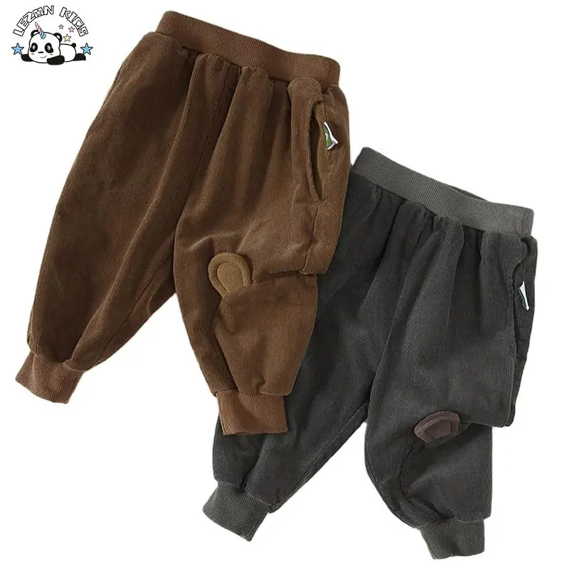 Unisex Children Customized Jeans Solid Corduroy Boys Pants