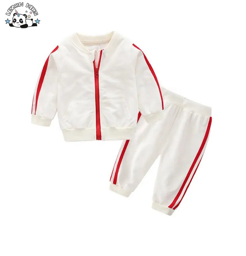 Custom Made Clothes Pants Suit Set Boy Pocket Zipper Yellow White Girl Leisure Outdoor Coat