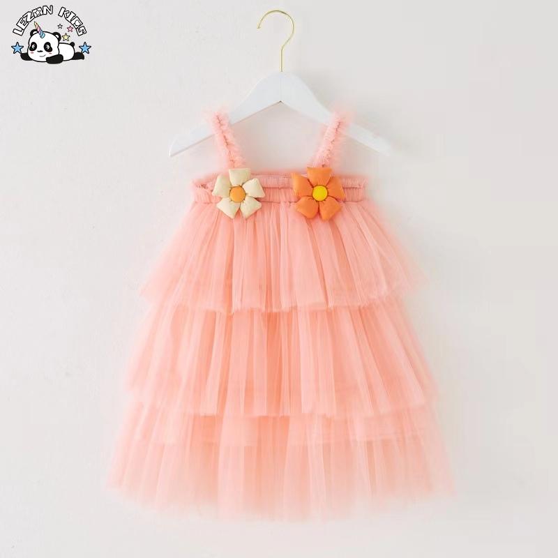 Customizable New Fashion Summer Sweet Multi-layer Tulle Children Frock Design for 2 to 14 Years Old Girls