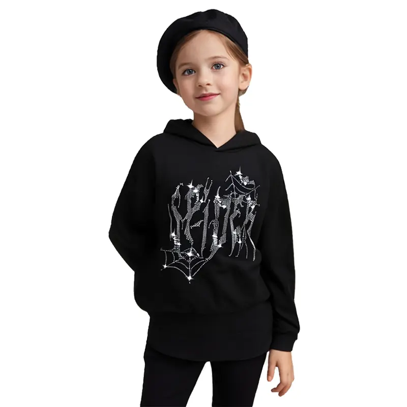 Custom Girls’ Rhinestone Comfy Hoodie