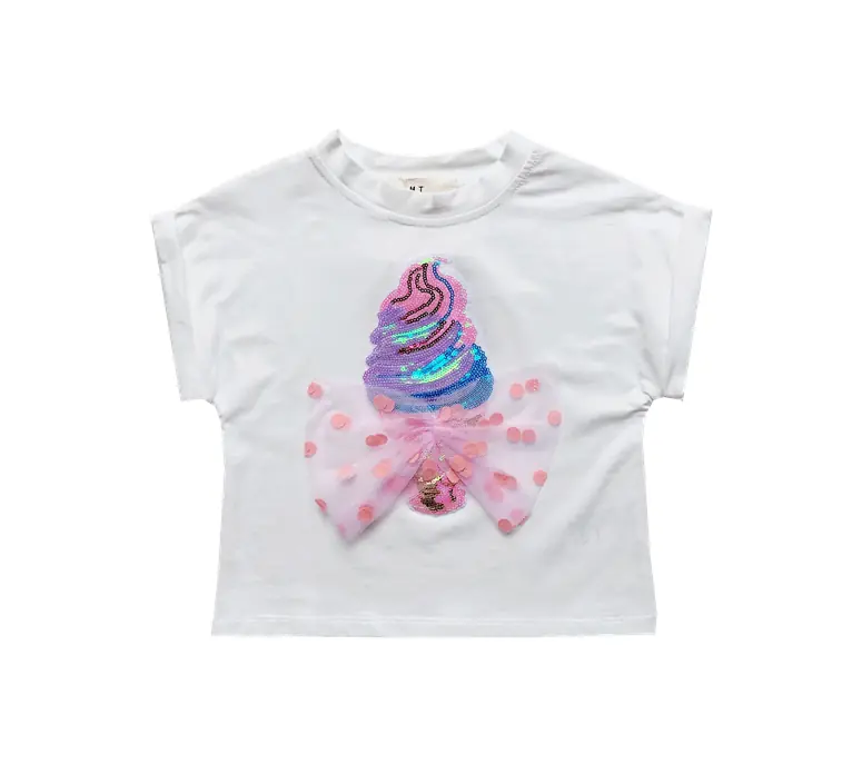 Customizable 100% Cotton Kids T-Shirt Short Sleeve O-Neck Design