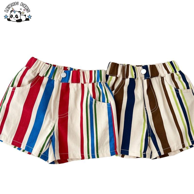 Customizable New Summer Toddler Colorful Striped Pants Fashion Casual Cotton Boy Shorts