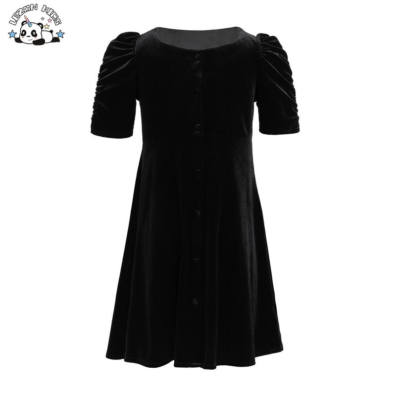 OEM Customizable Fashionable Girls Prom Dresses O-Neck Short Sleeves A-Line Long Girl Dress