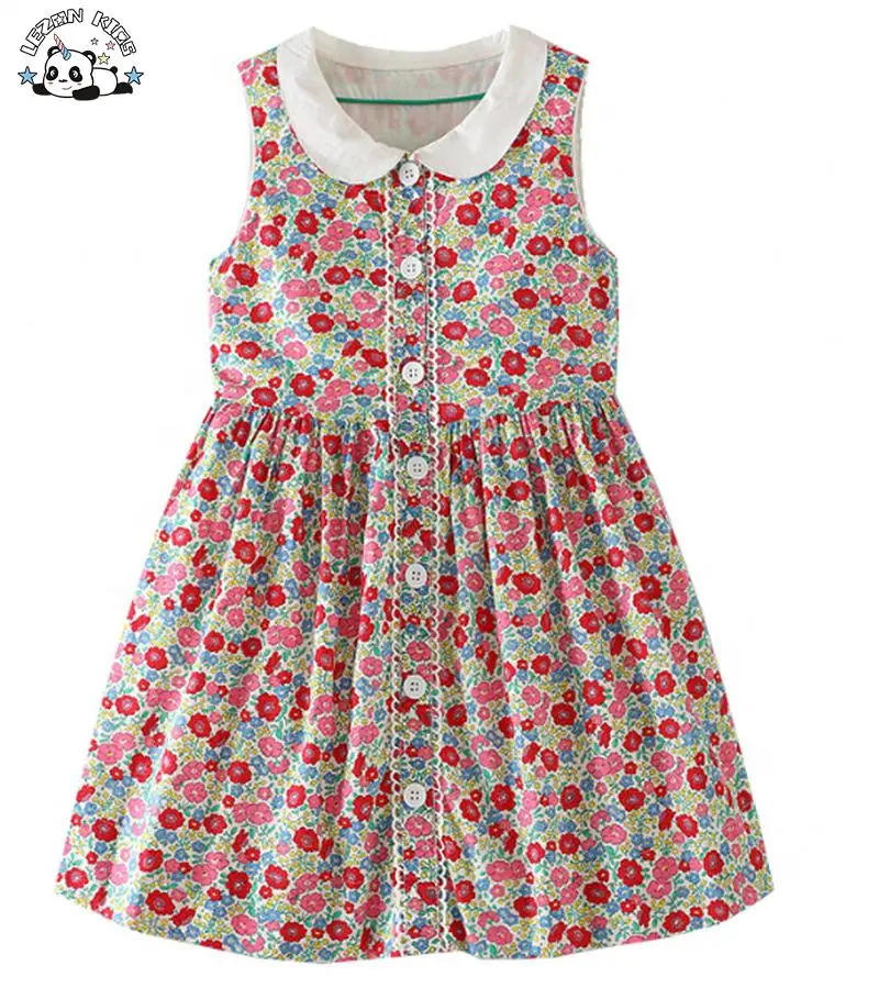 OEM Wholesale Custom Kids Clothing Kids Fashionable Flowers Beautiful Design Girls Dress