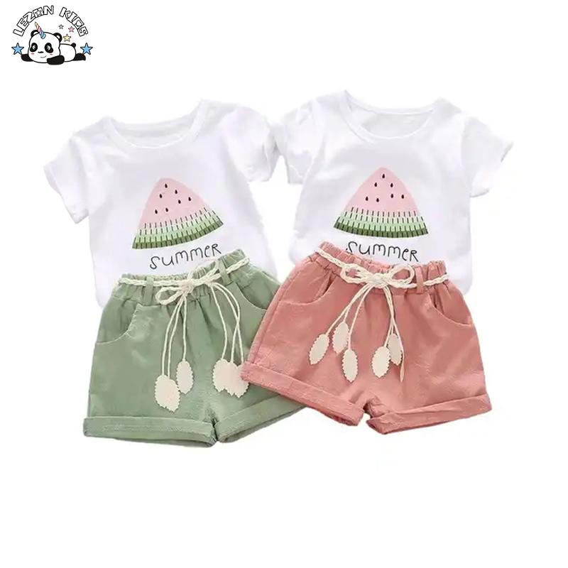 Factory Price Summer Clothing Set for Girls 5-8 Years