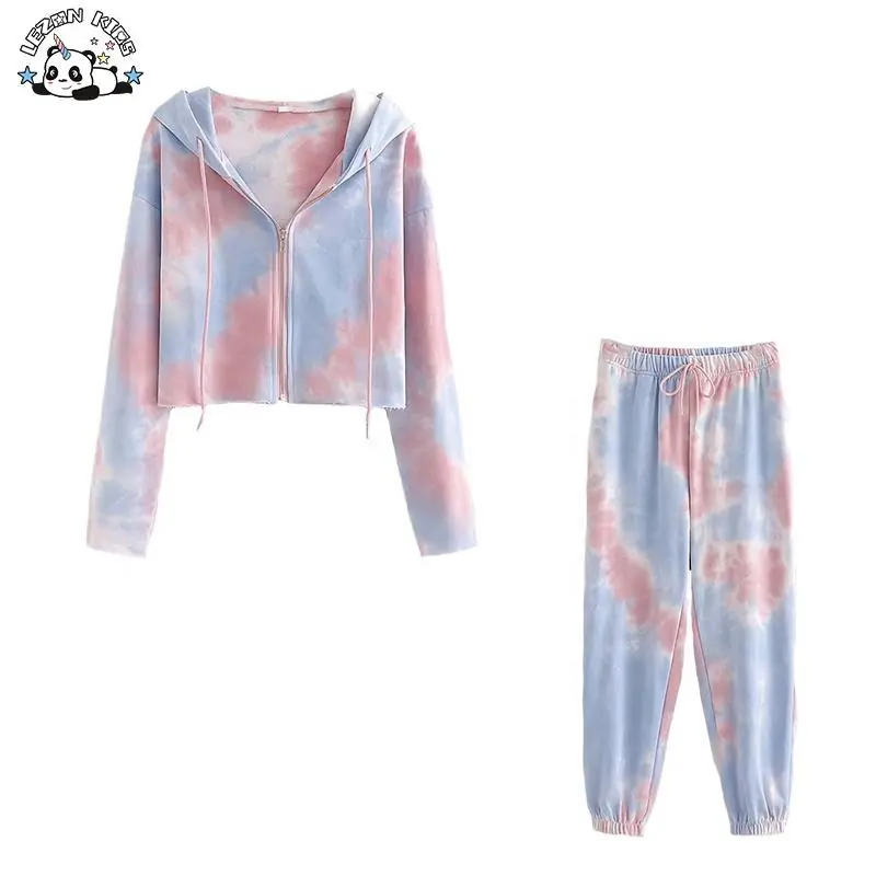 Customizable Tie-Dye Hoodie Joggers Tracksuit