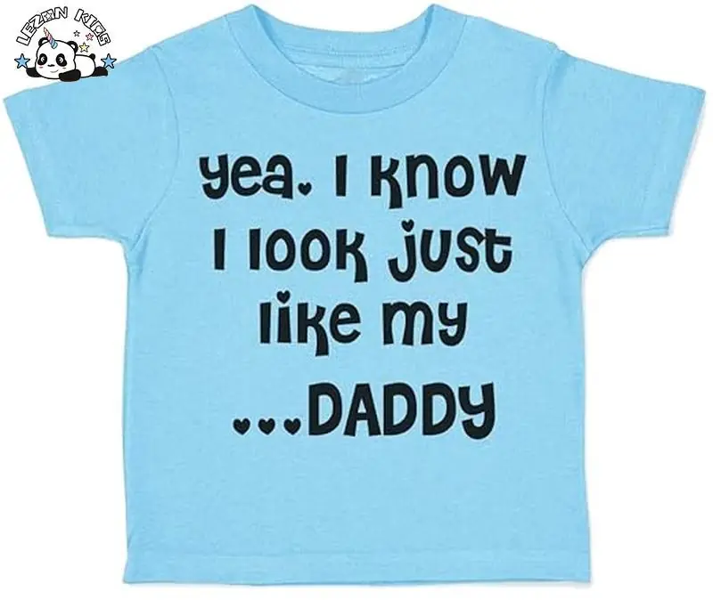 Customizable Casual Short Sleeve Custom Letter Printing T-shirt Boys for Father’s Day