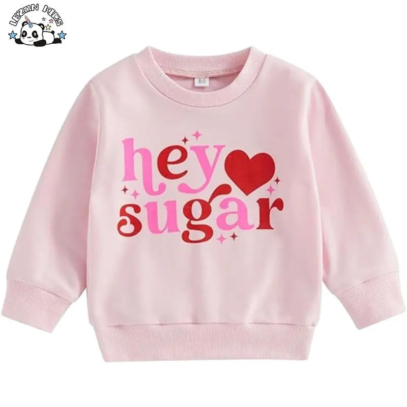 Customizable Designs Cotton Drop Shoulder Kid Crew Neck Sweatshirt Girls Sweatshirt