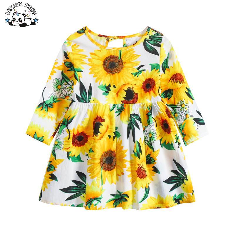 Customizable Spring Autumn Fashion Style Long Sleeve Cotton Dress Children’s Printed Casual Girls Dress