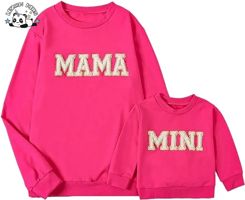 Cute Pink Cotton Crop Top Sweatshirt Set