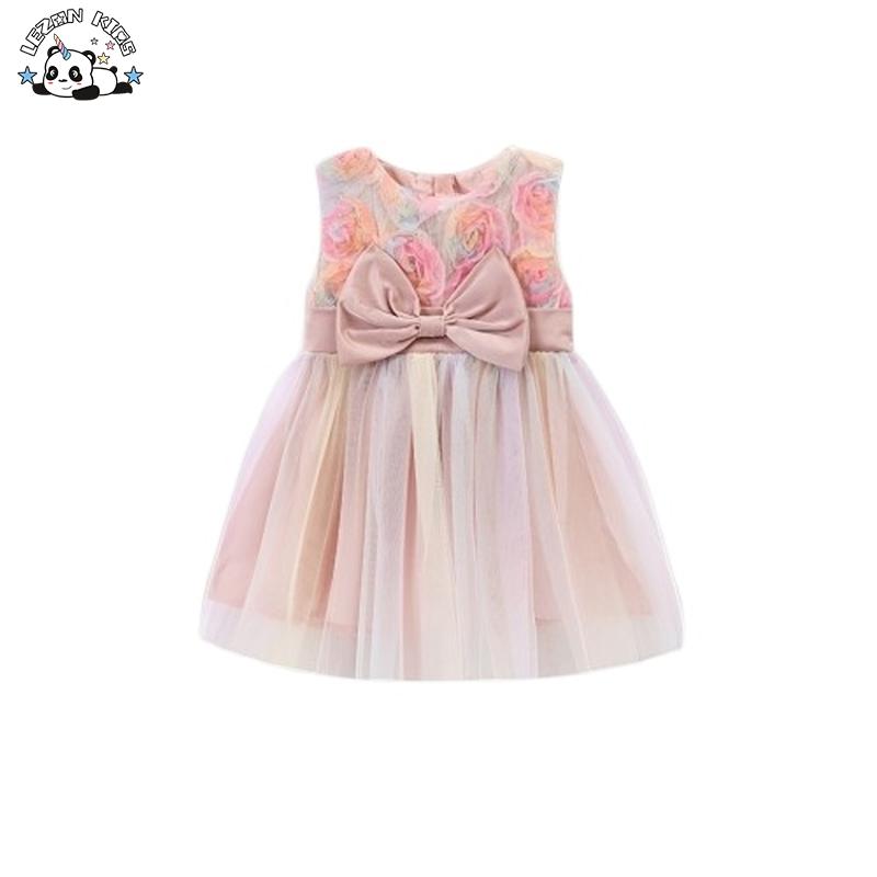 Wholesale Custom Children’s Summer Wear Neon Mesh Dress