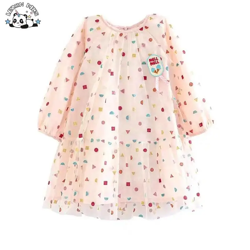 OEM Customizable Wholesale New Product Cute Long Sleeve Pattern Printing Frock Design Dresses