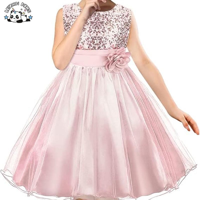 Fairytale Princess: Customizable Sequin Flower Bridesmaid Ball Gown